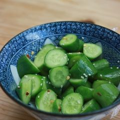 A picture of Mini cucumber pickles.