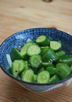 A picture of Mini cucumber pickles.
