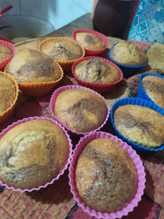 Una foto de Muffins marmolados