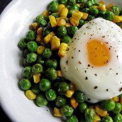 Sautéed Peas & Corn With Butter & Soy Sauce A picture of Sautéed Peas & Corn With Butter & Soy Sauce.