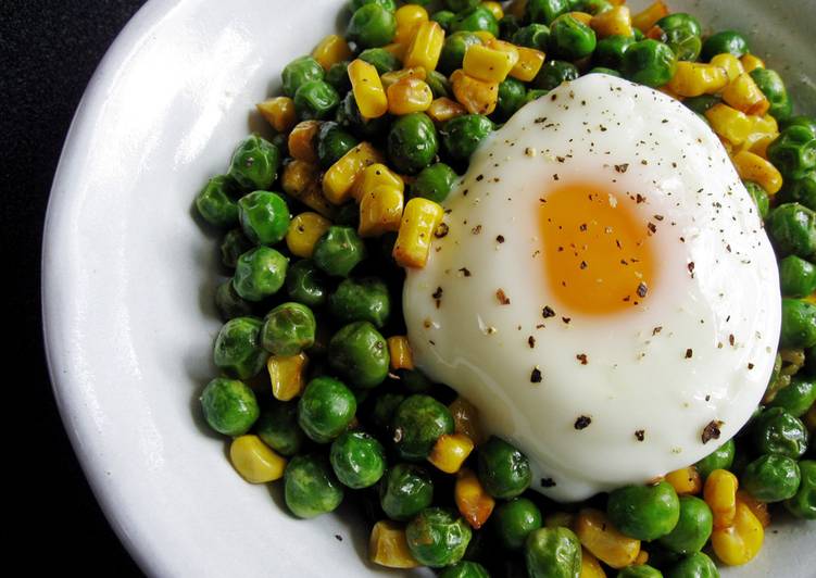 Sautéed Peas & Corn With Butter & Soy Sauce