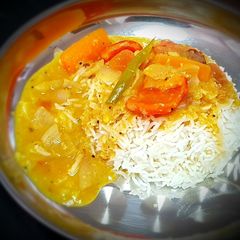Drumstick Sambar (Without sambar powder) A picture of Drumstick Sambar (Without sambar powder).