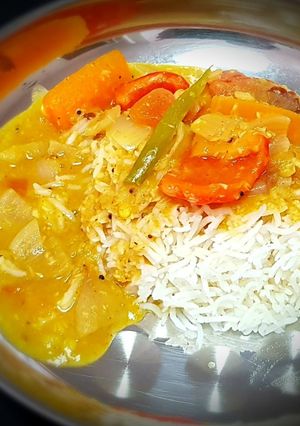 A picture of Drumstick Sambar (Without sambar powder).