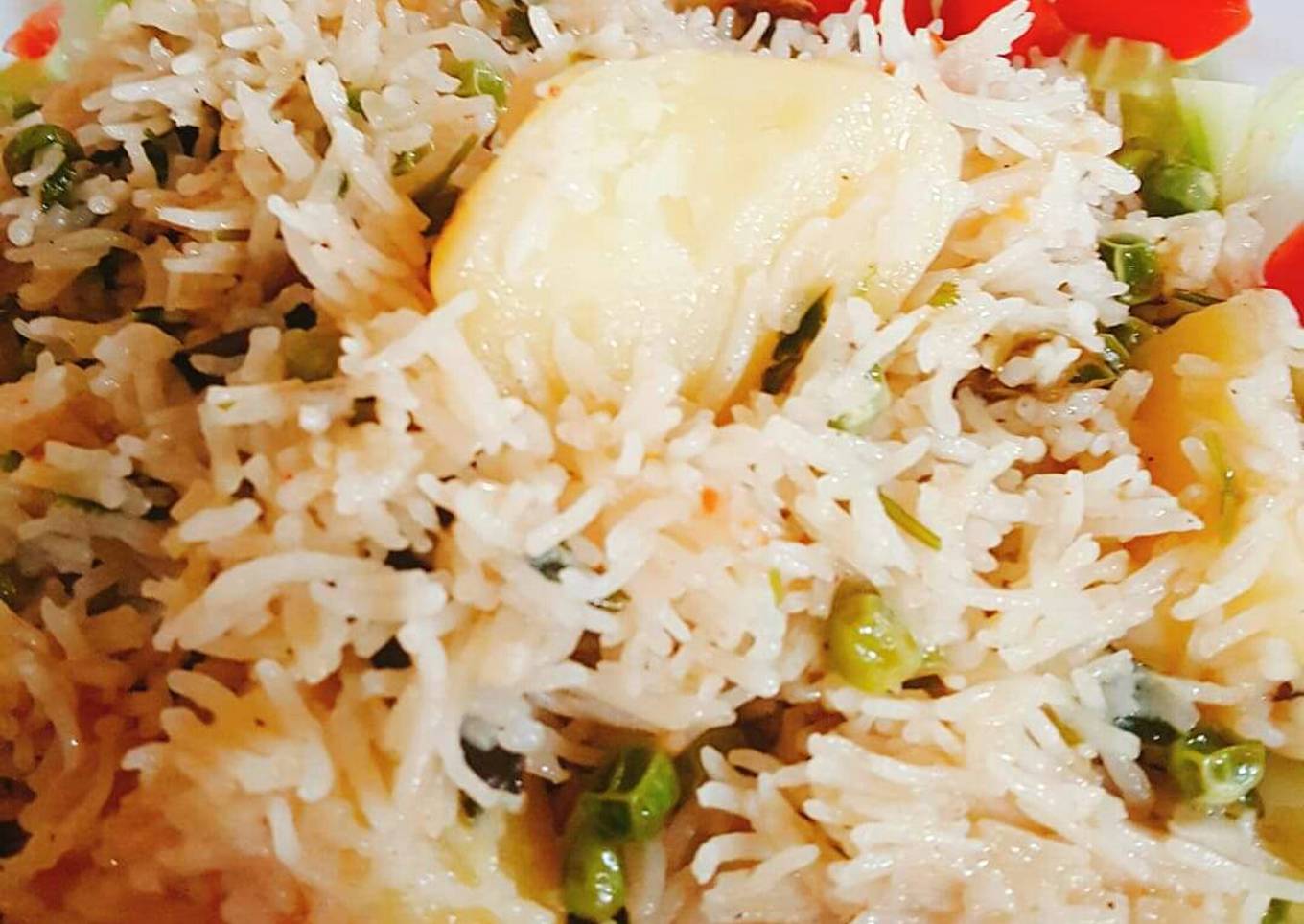 Potato and peas pulao