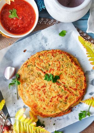 A picture of Besan ki roti.