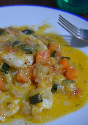Foto principal de Merluza pochada con verduras