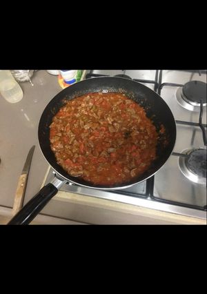 صورة لوصفة اللحمه ببندوره👅