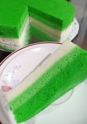 Foto resep Bolu kukus pandan putih telur
