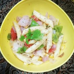 A picture of Stir fry veggie pasta.