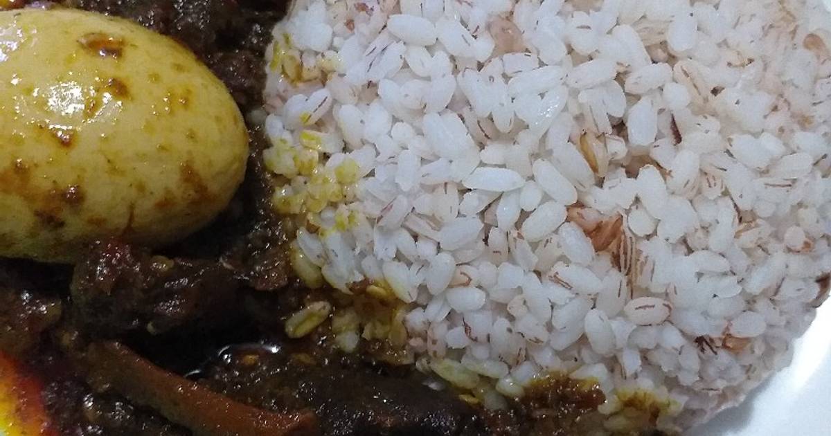 Ofada rice and sauce Recipe by @Om Ziyad_Kitchen - Cookpad