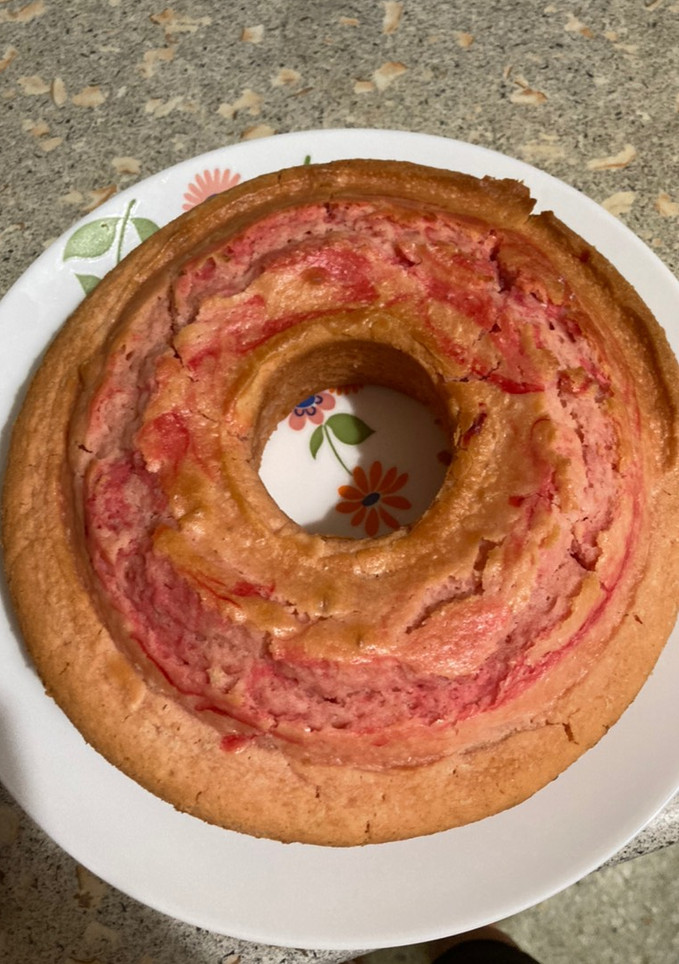 Una foto de 🍋Queque de limón🍋rosa