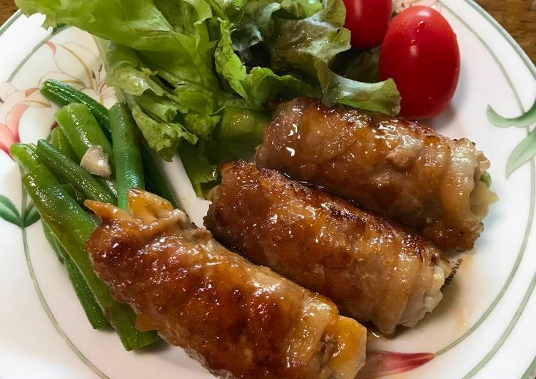 Recipe of Super Quick Homemade Japanese pork roll ups