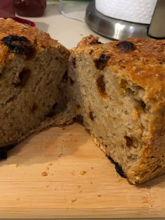 Una foto de Pan de Avena y Pasas(sin amasado)
