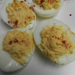 A picture of Simple deviled eggs.