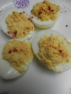A picture of Simple deviled eggs.