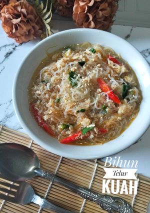 Foto resep Bihun Telur Kuah