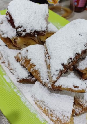 Foto resep Roti Goreng isi Pisang Coklat fan Strawberry