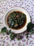 Daun binahong saus teriyaki