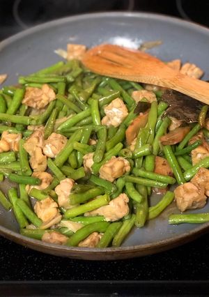 Foto resep Oseng kacang panjang dan tempe
