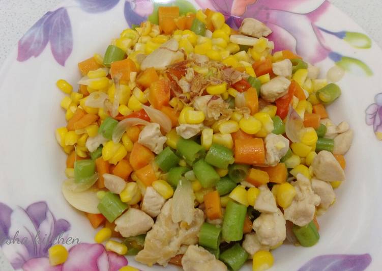 350. Tumis Sayur dan Ayam