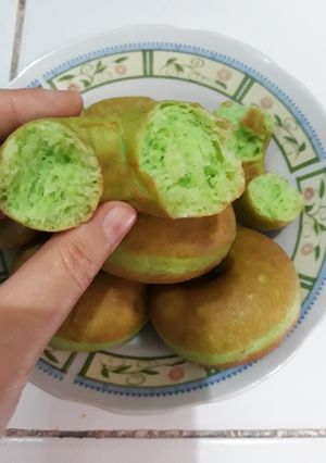 Foto resep Donat pandan 1x profing lembut
