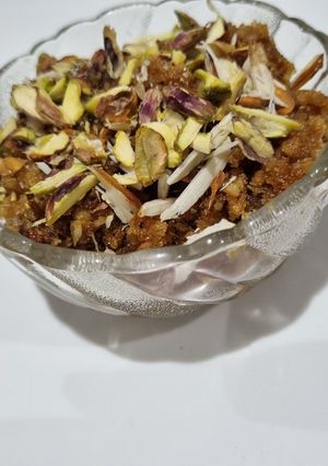 A picture of Anjeer (fig) halwa.