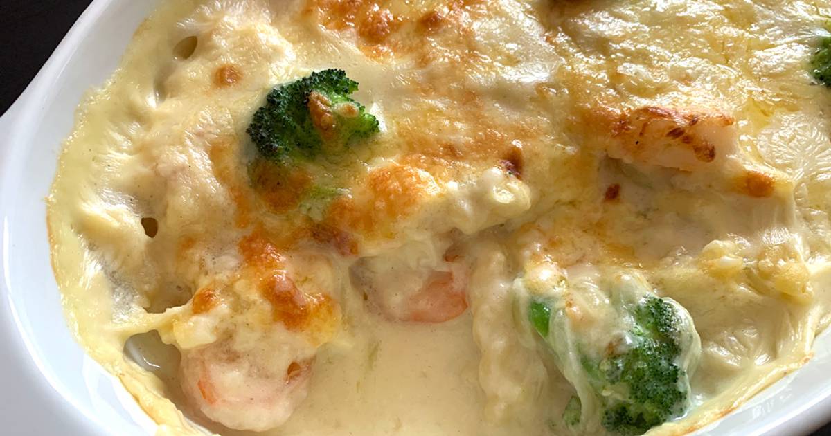 Creamy Prawns Pasta Bake Recipe By Hiroko Liston Cookpad