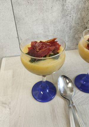 Φωτογραφία της συνταγής Potage (σούπα) με πεπόνι και προσούτο