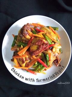 Foto resep Chicken Recipe with Turmeric&Vegetables (Malaysian)