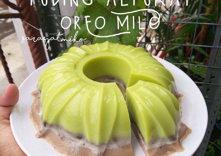 Puding Alpukat Oreo Milo