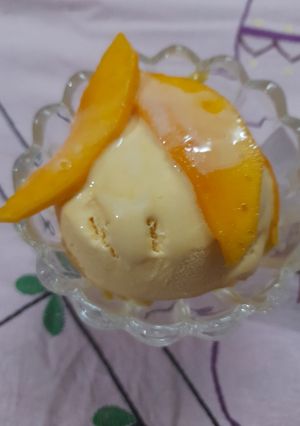 ম‍্যাঙ্গো আইসক্রিম (mango ice cream recipe in Bengali) রেসিপির প্রধান ছবি