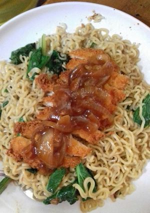 Foto resep Indomie goreng chicken fillet saos teriyaki