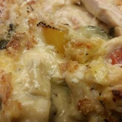A picture of Creamy Chicken & Ratatouille Casserole.