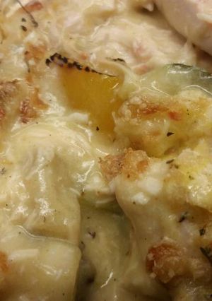 A picture of Creamy Chicken & Ratatouille Casserole.