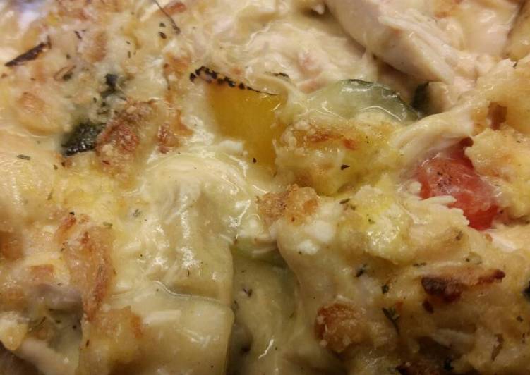 Step-by-Step Guide to Prepare Super Quick Homemade Creamy Chicken &amp; Ratatouille Casserole
