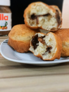 A picture of Nutella Stuffed ring puff puff.