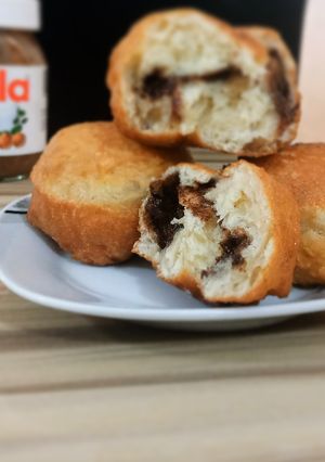 A picture of Nutella Stuffed ring puff puff.