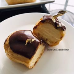 A picture of Eclairs with Whipped Custard Filling.