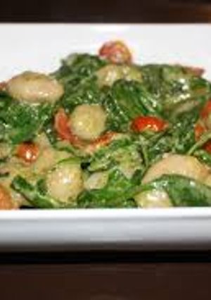 A picture of Gnocchi with Young Green and Red Tomato Sauce.