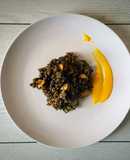Arroz negro con choco