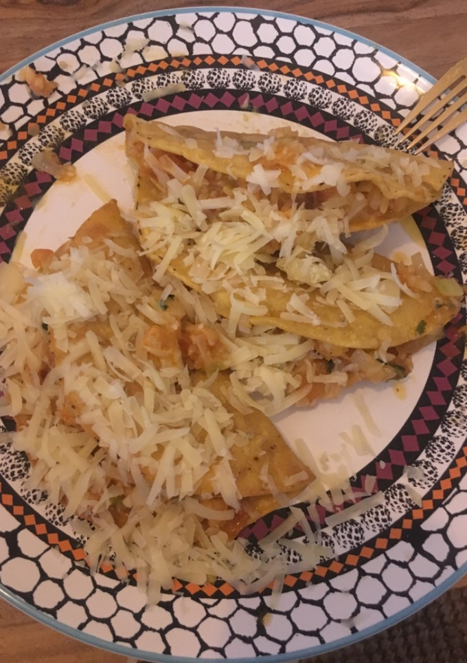 Una foto de Tacos de gambas (la foto no hace justicia al sabor)