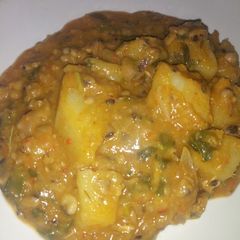 A picture of Yam and beans porridge.
