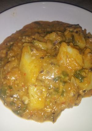 A picture of Yam and beans porridge.