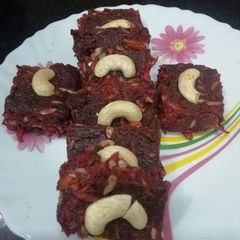 A picture of Beetroot Burfi.