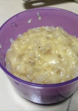 Foto resep Nasi Tim Telur + Daging (mpasi 9+)