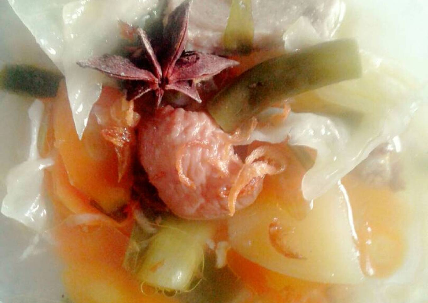 Sop Kulit ayam & Bakso