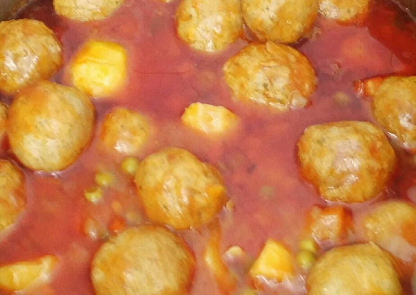 Albóndigas de pollo a la cerveza