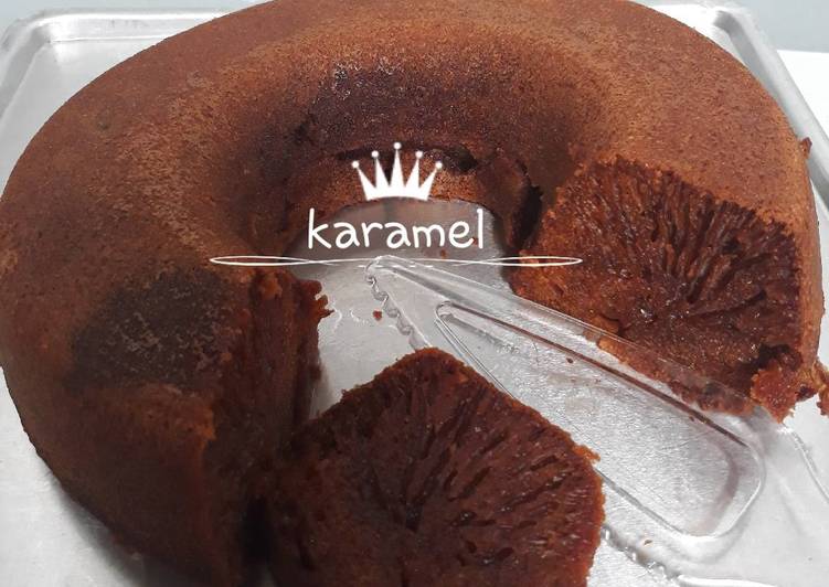 step by step memasak Bolu Caramel yang kenyang