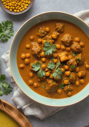 A picture of Spiced Lamb Curry Harmony with Chana Dal.