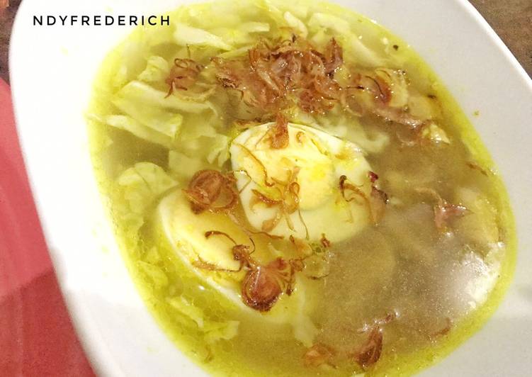 Resep Soto Ayam Telur Rebus (Sederhana) Anti Gagal